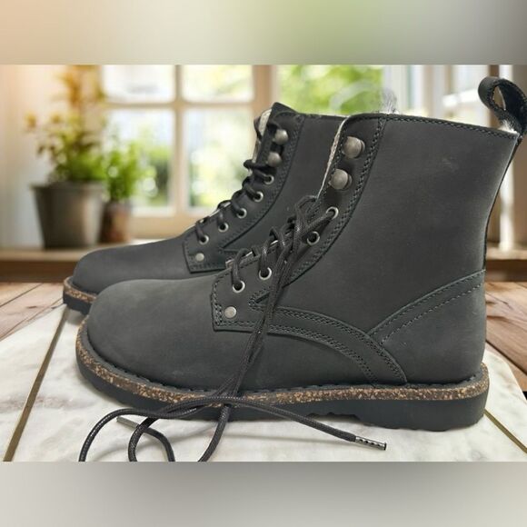 🔥 Birkenstock Bryson Shearling Nubuck Boots Graphite Size 36 - Picture 7 of 16